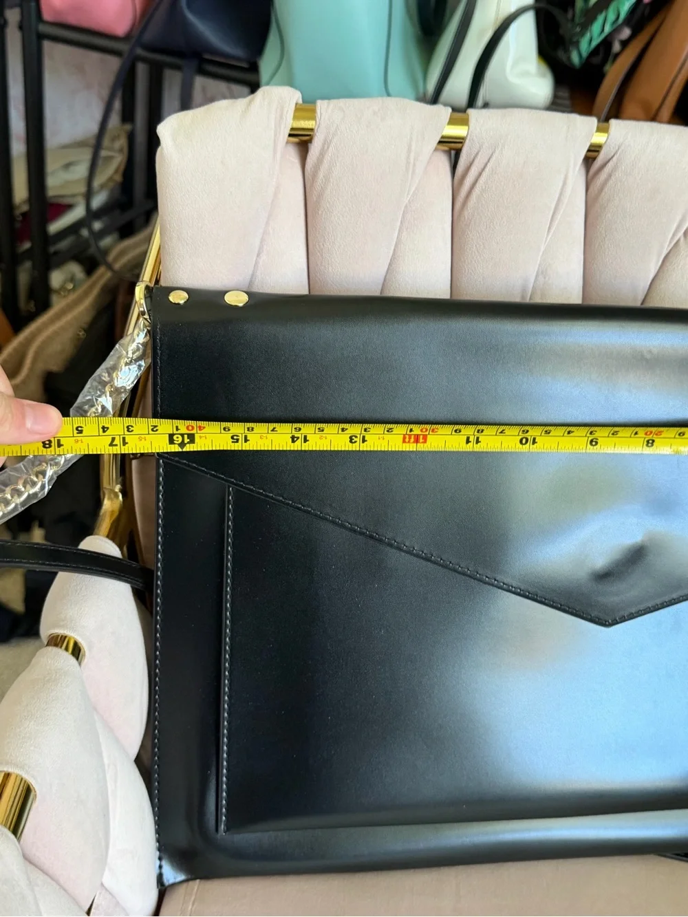 Glass Ladder & Co. The Hepburn Black Vegan Leather Laptop Bag / Document Holder